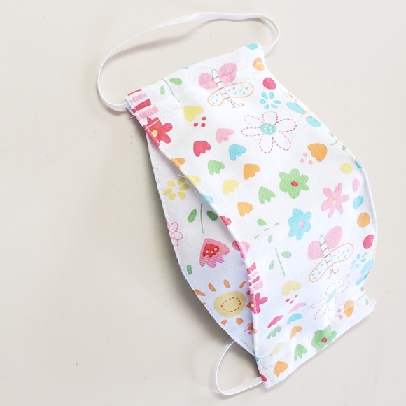 3 Layers Face Mask Happy Sun Bunnies Butterflies - Picture 3 of 9